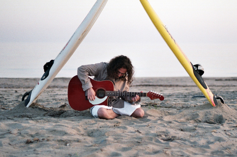 guitar by the beach