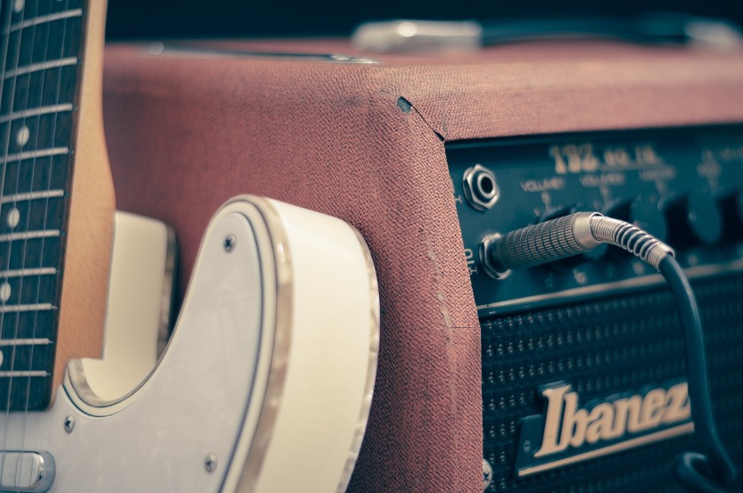 amp and guitar