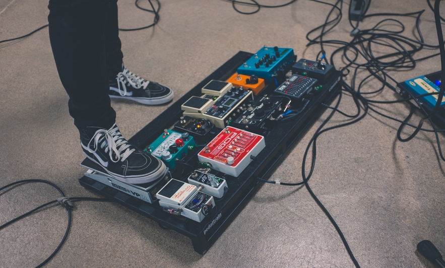 a pedal board